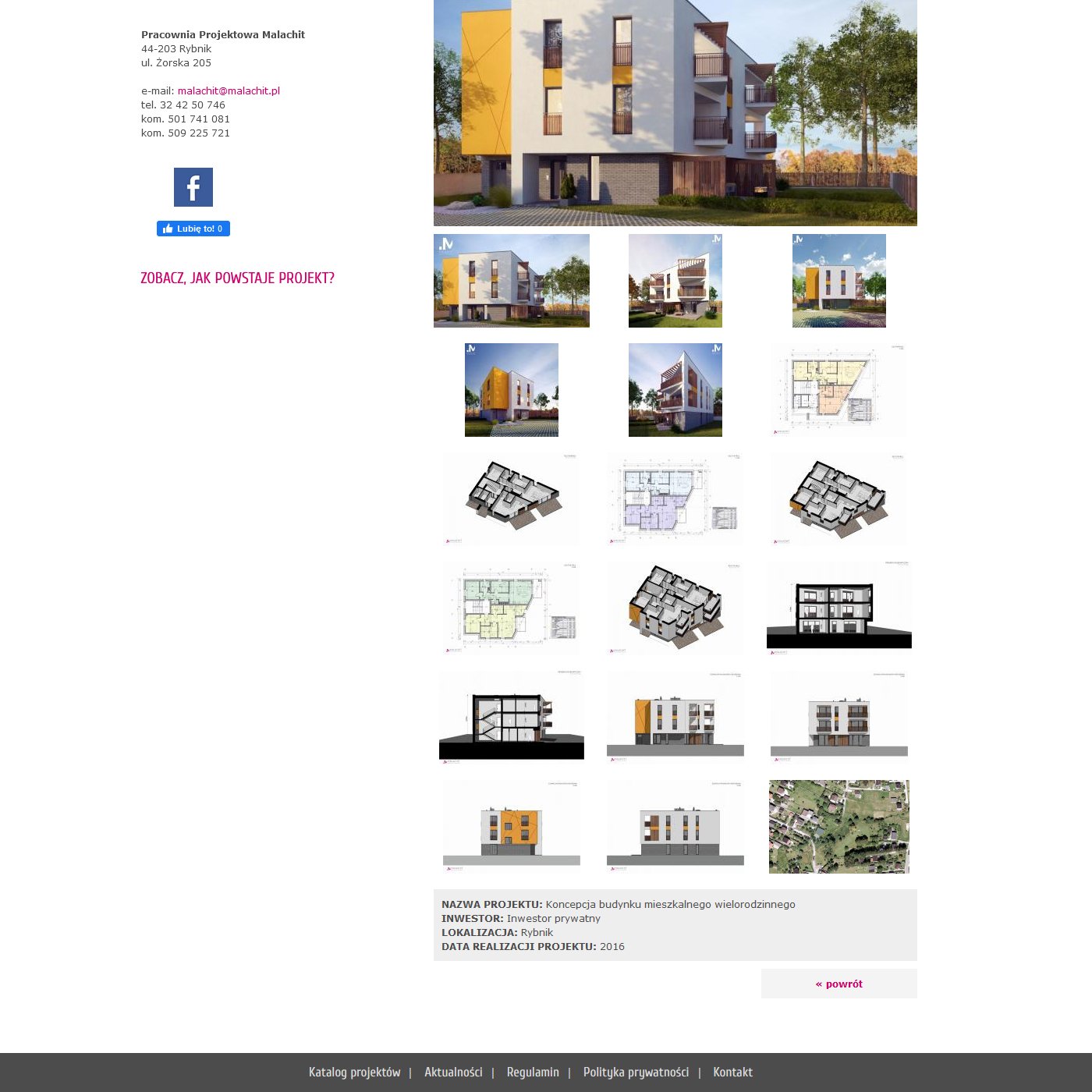 Strona projektu pracowni architektonicznej
