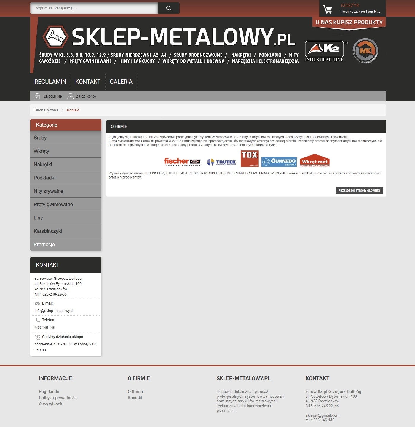 Strona sklep-metalowy.pl